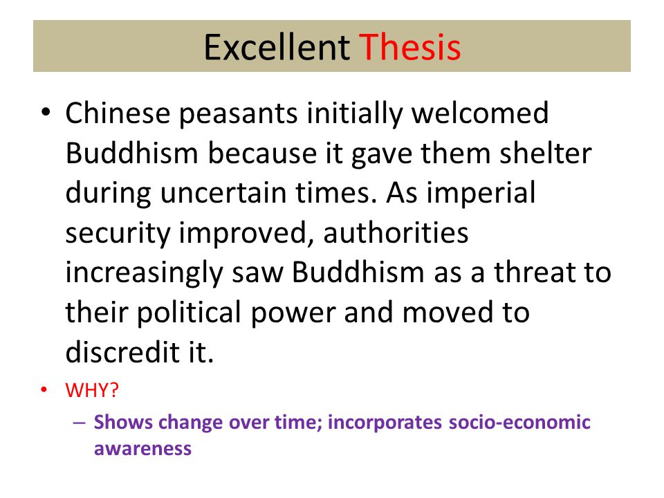 Buddhism essay thesis